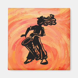 New York Boogie Nights Drum Orange Magnet