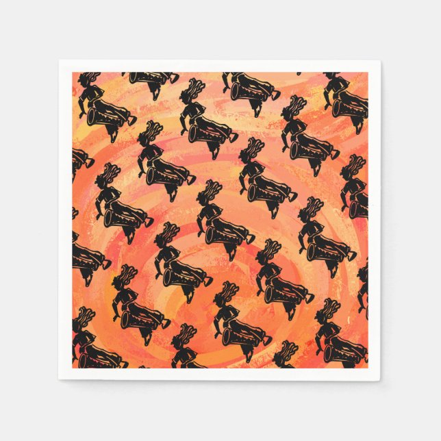 New York Boogie Nights Drum Orange Napkin (Front)