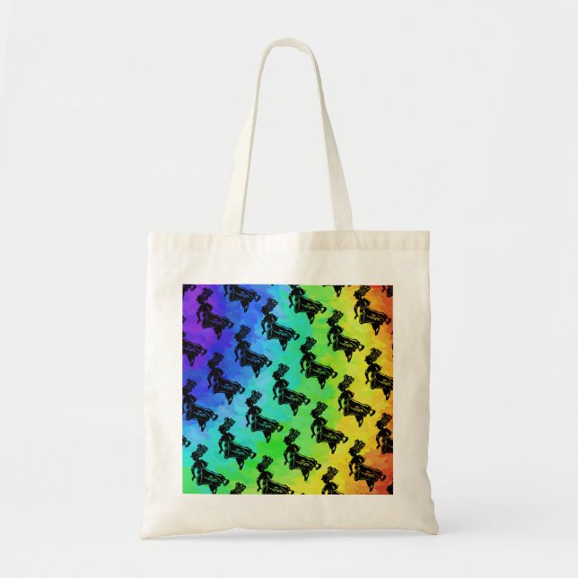 New York Boogie Nights Drum Rainbow Tote Bag (Front)