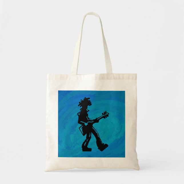 New York Boogie Nights Guitar Blue Tote Bag (Front)