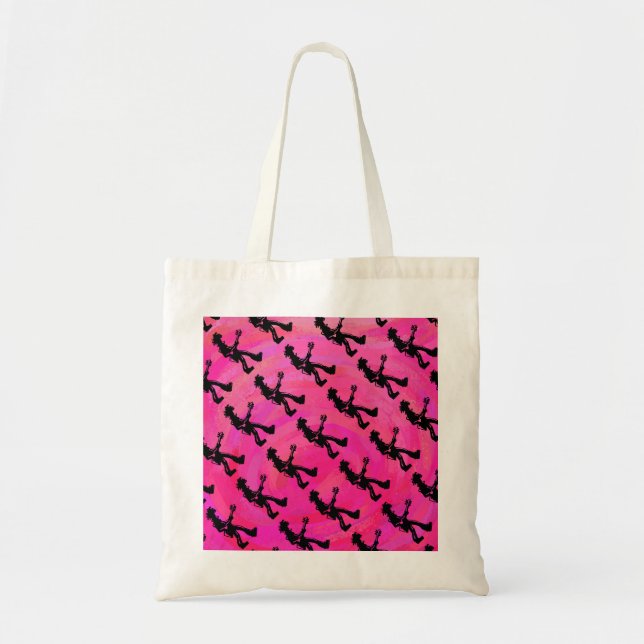 New York Boogie Nights Guitar Hot Pink Tote Bag (Front)