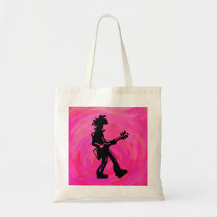 New York Boogie Nights Guitar Hot Pink Tote Bag