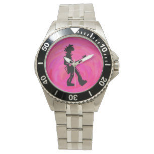 New York Boogie Nights Guitar Hot Pink Watch