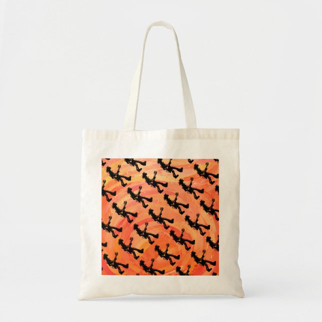 New York Boogie Nights Guitar Orange Tote Bag (Front)
