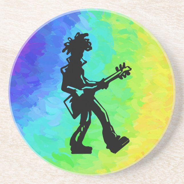 New York Boogie Nights Guitar Rainbow Coaster (Front)