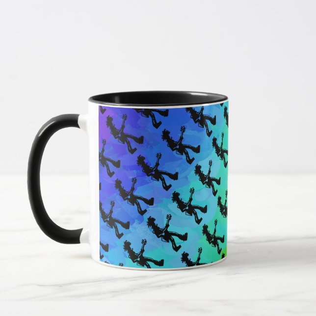 New York Boogie Nights Guitar Rainbow Mug (Left)