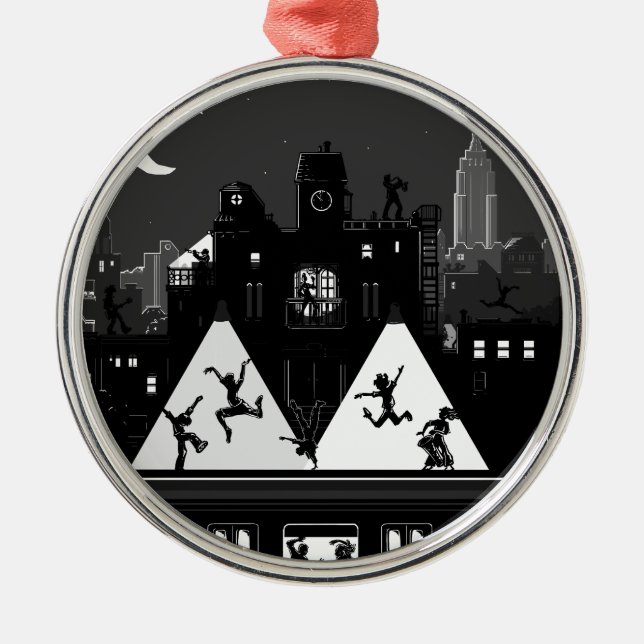 New York Boogie Nights Metal Tree Decoration (Front)
