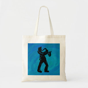 New York Boogie Nights Saxophone Blue Tote Bag