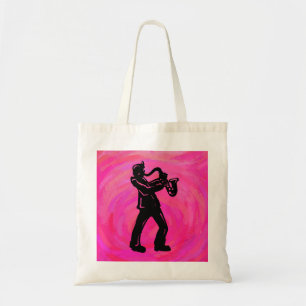 New York Boogie Nights Saxophone Hot Pink Tote Bag