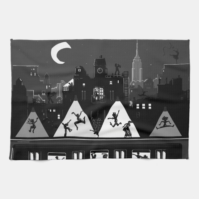 New York Boogie Nights Tea Towel (Horizontal)