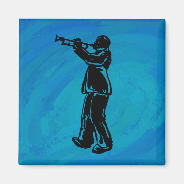 New York Boogie Nights Trumpet Blue Magnet (Front)