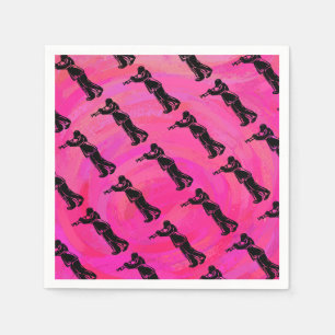 New York Boogie Nights Trumpet Hot pink Napkin