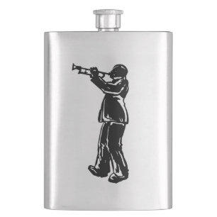 New York Boogie Nights Trumpet Orange Hip Flask