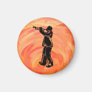 New York Boogie Nights Trumpet Orange Magnet