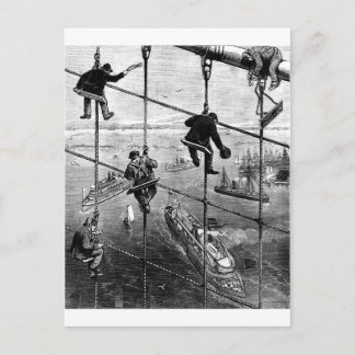 New York, Booklyn Bridge, 1883 Postcard