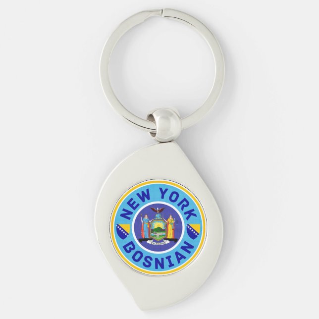 New York Bosnian American Key Rings (Front)