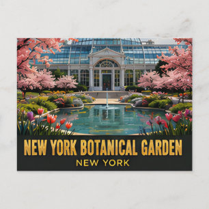 New York Botanical Garden Bronx City Nature Travel Postcard