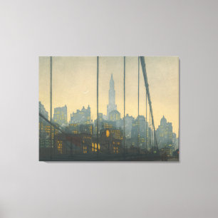 New York - Brooklyn Bridge (1972) - Tavik Canvas Print