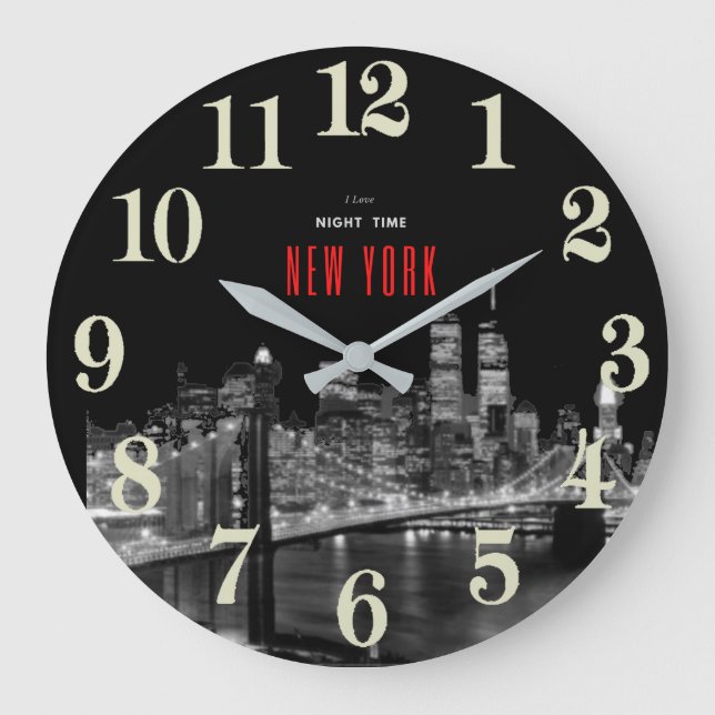 New York Brooklyn Bridge Large Clock (Front)