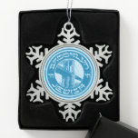 New York Brooklyn Jewish Holiday Snowflake Pewter Christmas Ornament<br><div class="desc">Holidays / Christmas European ancestry ornament. Check my store for many more designs with a cool Christmas background! Excellent gifts for your family and friends.</div>
