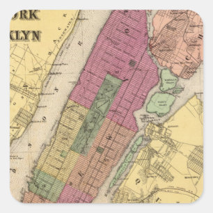 New York, Brooklyn Square Sticker