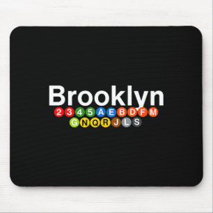 New York Brooklyn Subway Station Signs, Train Sign Mouse Pad
