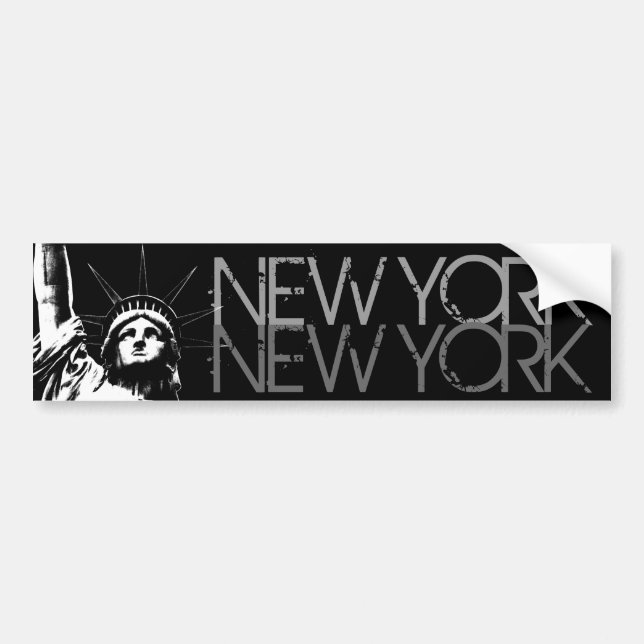 New York Bumper Sticker Statue of Liberty Stickers (Front)