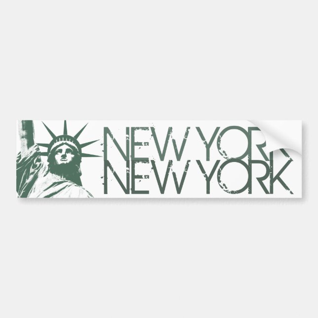 New York Bumper Sticker Statue of Liberty Stickers (Front)
