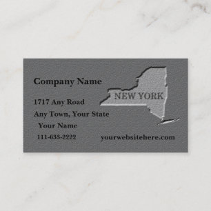 New York Business card carved stone look