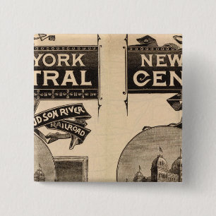 New York Central and Hudson River Railroad 15 Cm Square Badge