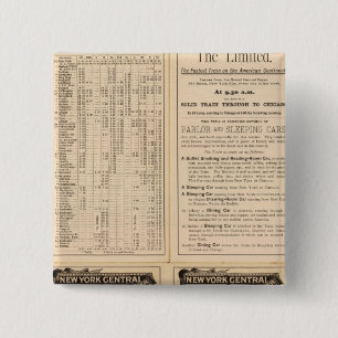 New York Central and Hudson River Railroad 2 15 Cm Square Badge