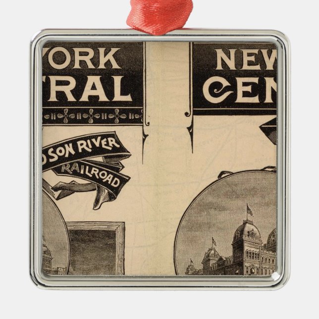 New York Central and Hudson River Railroad Metal Tree Decoration (Front)