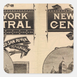 New York Central and Hudson River Railroad Square Sticker