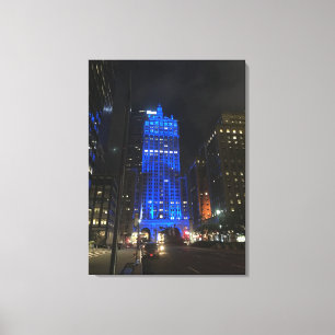 New York Central Building NYC Park Avenue Night Canvas Print