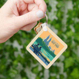 New York Central Park Bench Key Ring