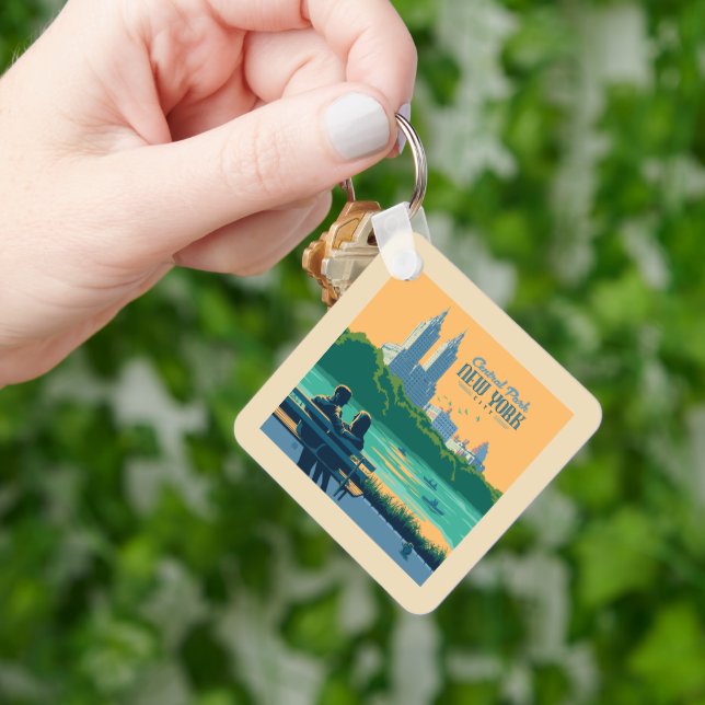 New York Central Park Bench Key Ring (Hand)