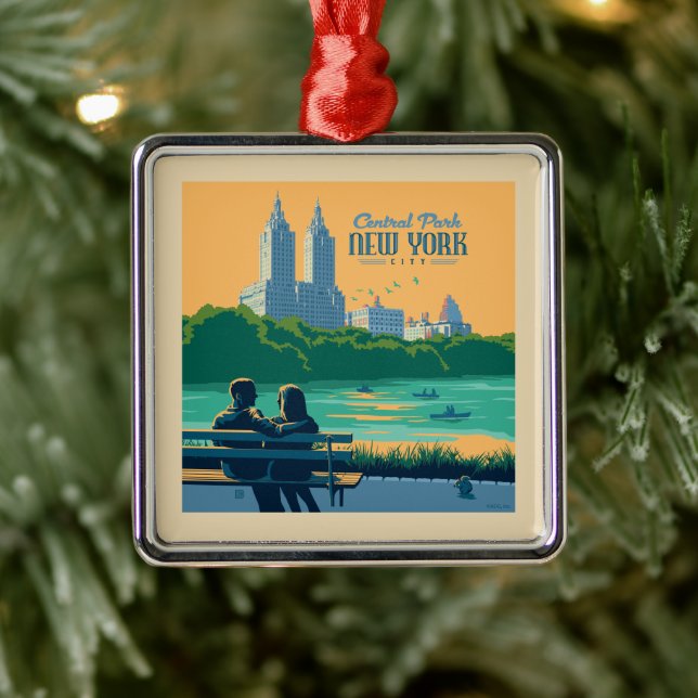 New York Central Park Bench Metal Tree Decoration (Tree)