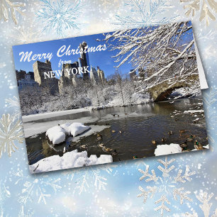 New York Central Park Skyline Christmas Card