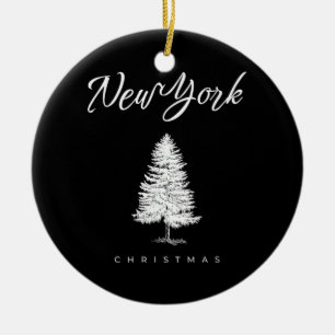 New York Christmas Ceramic Tree Decoration
