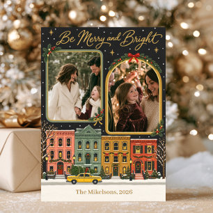 New York Christmas Family Photo Holiday Card