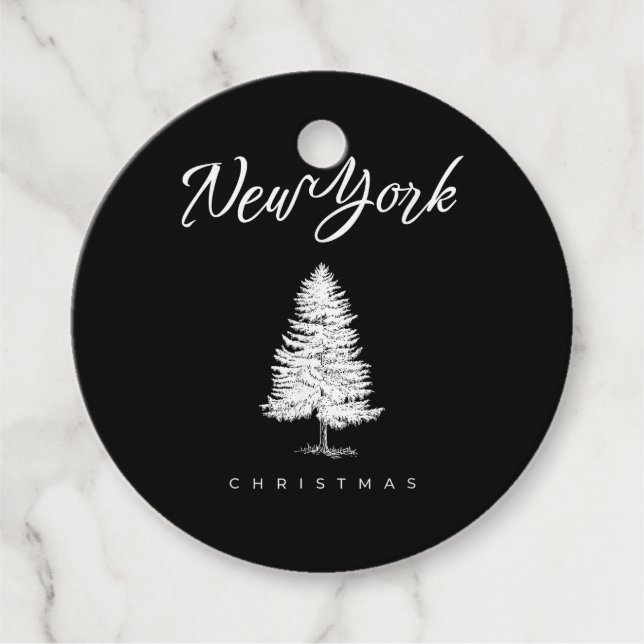 New York Christmas Favour Tags (Front)