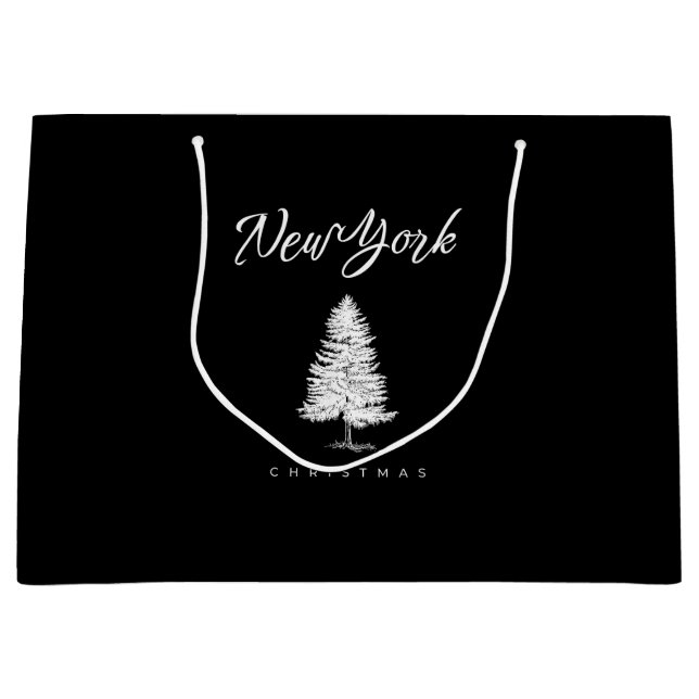 New York Christmas Large Gift Bag (Front)