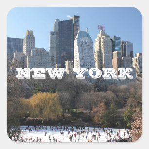 NEW YORK CHRISTMAS SQUARE STICKER