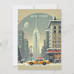 New York Christmas Statue of Liberty Holiday Invitation