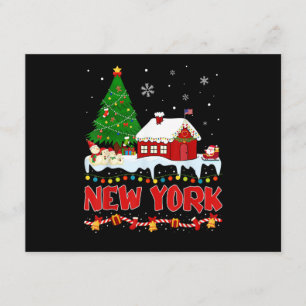 New York Christmas Tree Light Pyjama State of New Enclosure Card