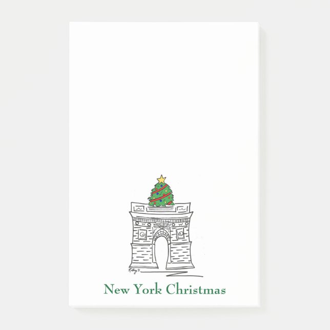 New York Christmas Washington Square Arch Tree  Post-it Notes (Front)