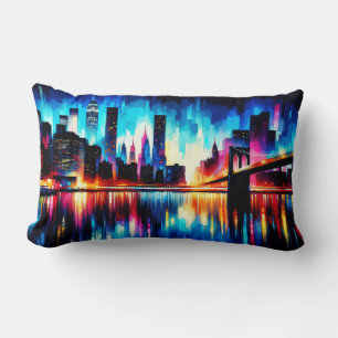 New York City Abstract 1103 Lumbar Cushion