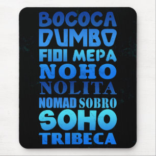 New York City Acronyms Mouse Pad