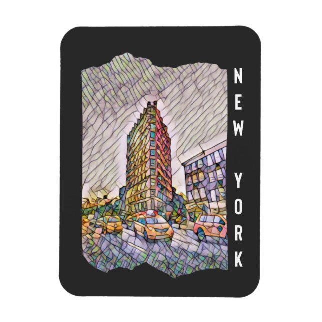 New York City Aesthetic Mosaic Art       Magnet (Vertical)