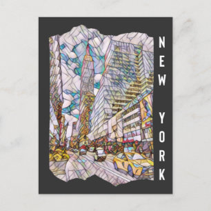 New York City Aesthetic Mosaic Art          Postcard